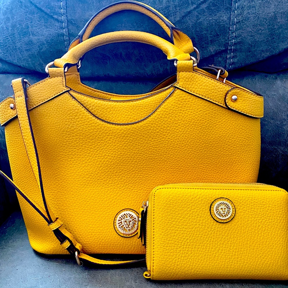 Anne Klein Yellow Handbag